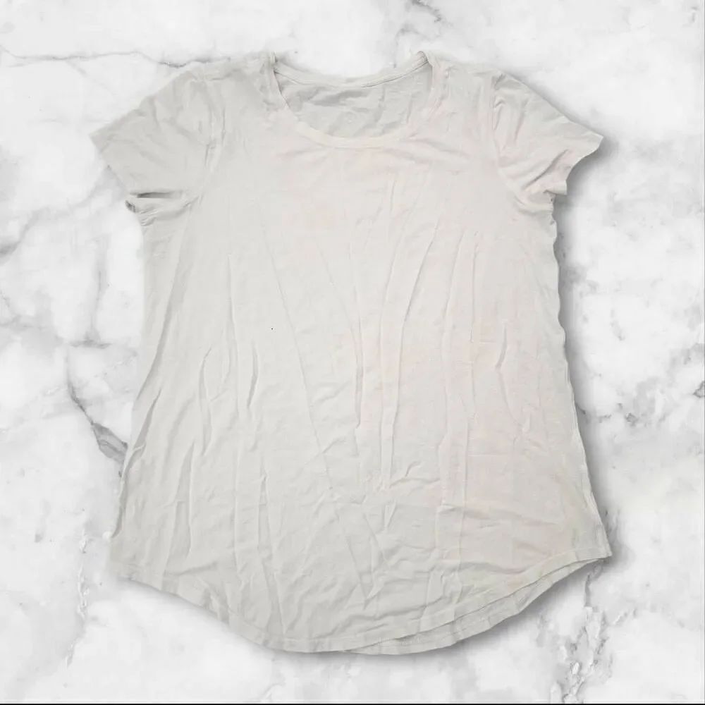 Lululemon Size 6 White Short Sleeve